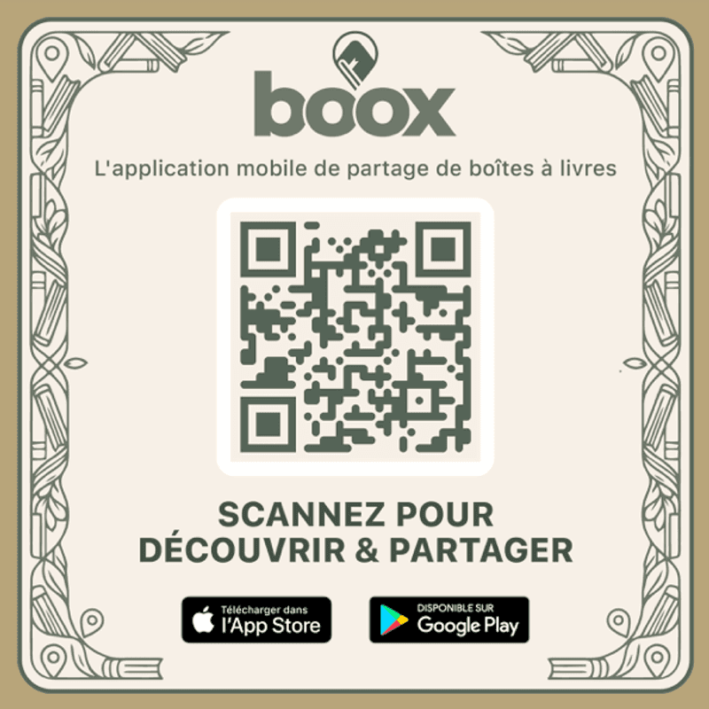 Sticker Boox avec QR code à coller sur les boîtes à livres